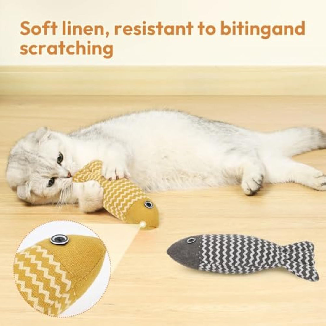 Pet Catnip Fish Toy Set Interactive Self Play Kitten Toys