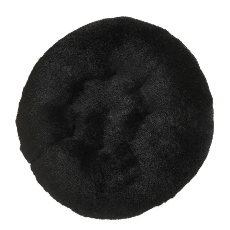 Round Plush Warm Pet Sleeping Mat And Bed