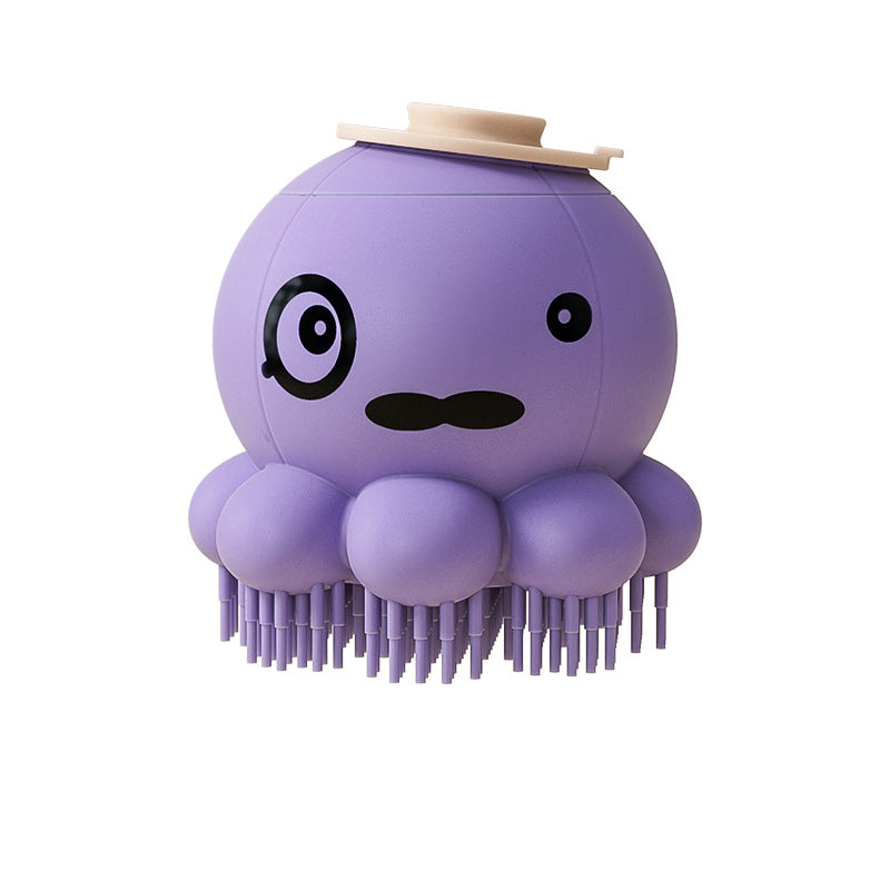 Pet Silicone Bath Brush Massage Cleaning Grooming Tool