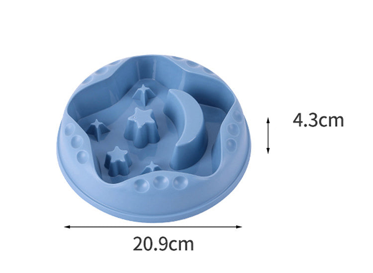 Pet Moon Star Slow Feeding Large Capacity Bowl