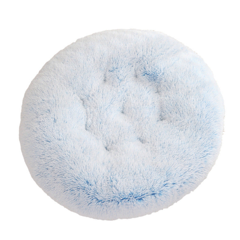 Round Plush Warm Pet Sleeping Mat And Bed