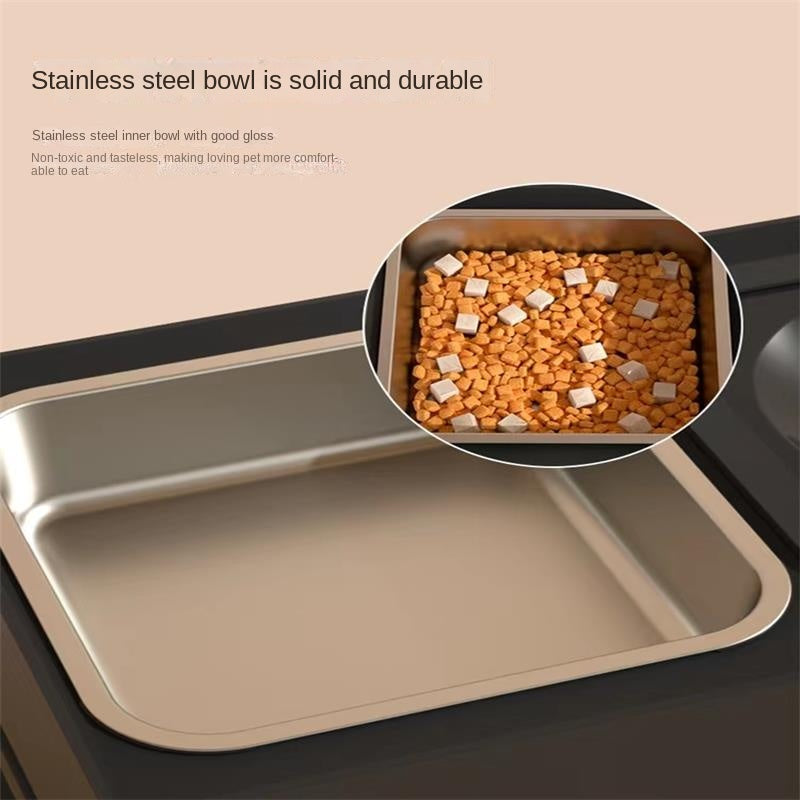 Pet Adjustable Stainless Stand Double Feeding Bowl