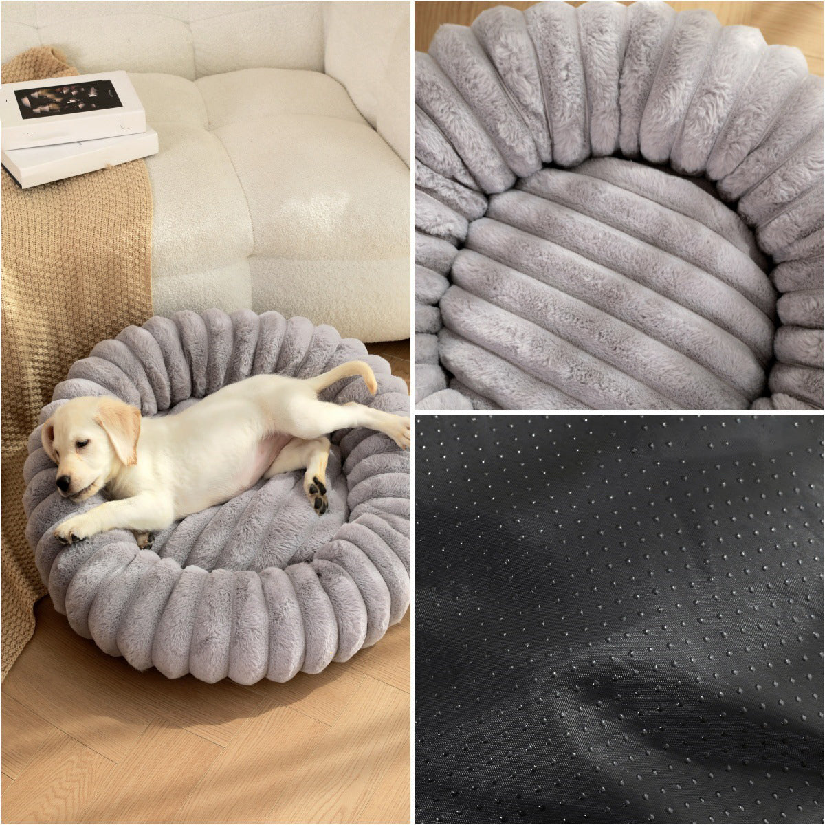 High Weight Plush Round Pet Nest Warm Winter Kennel Mat