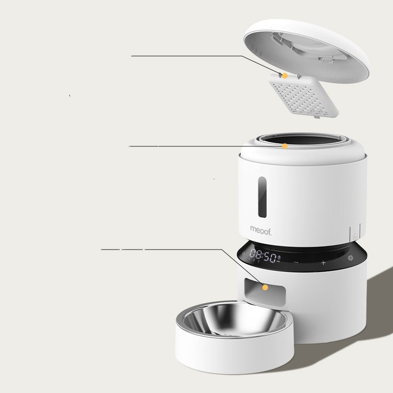 Pet Capsule Automatic Double Bowl Feeding Dispenser