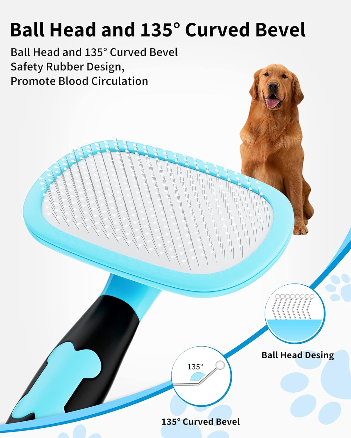 Pet Grooming Brush Shedding Hair Removal Care Tool