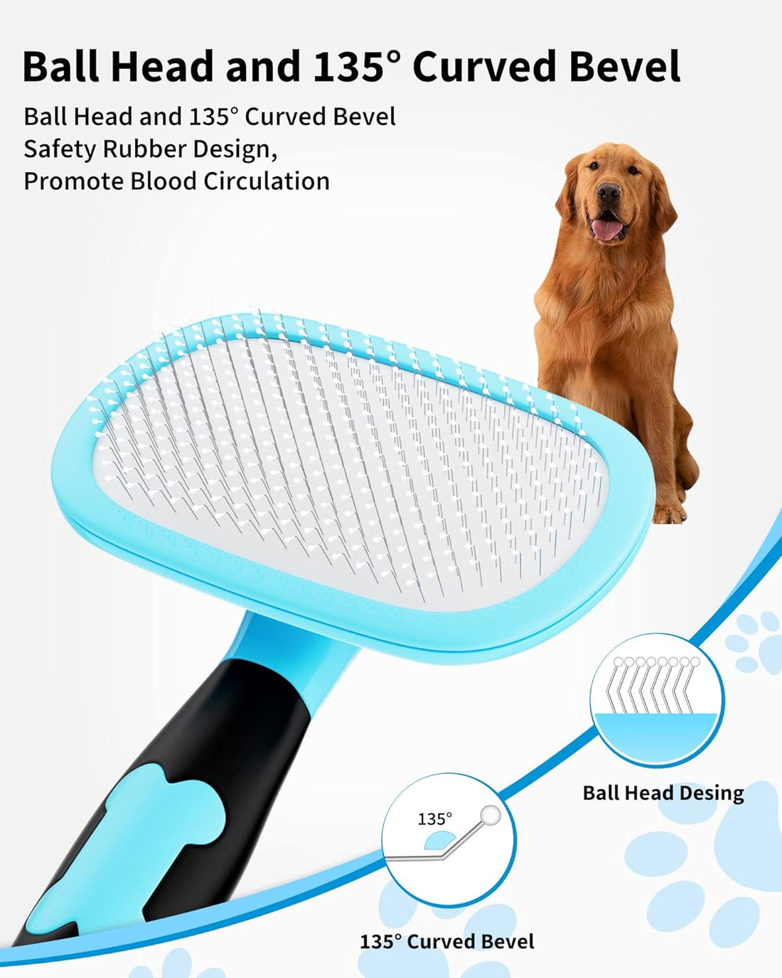 Pet Grooming Brush Shedding Hair Removal Care Tool