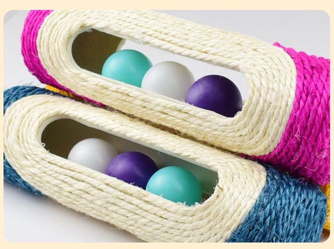 Pet Sisal Drum Interactive Scratching Toy Set