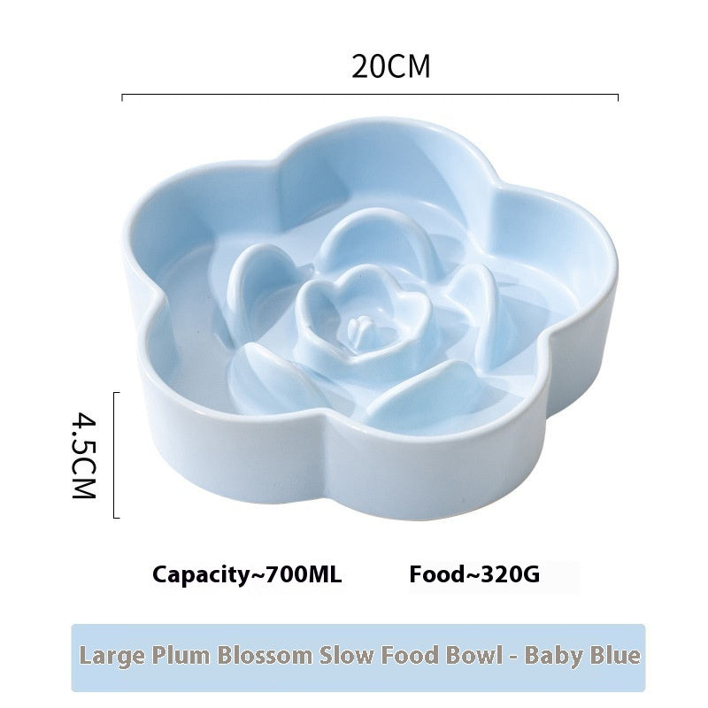 Pet Ceramic Slow Feeding Anti Choking Bowl