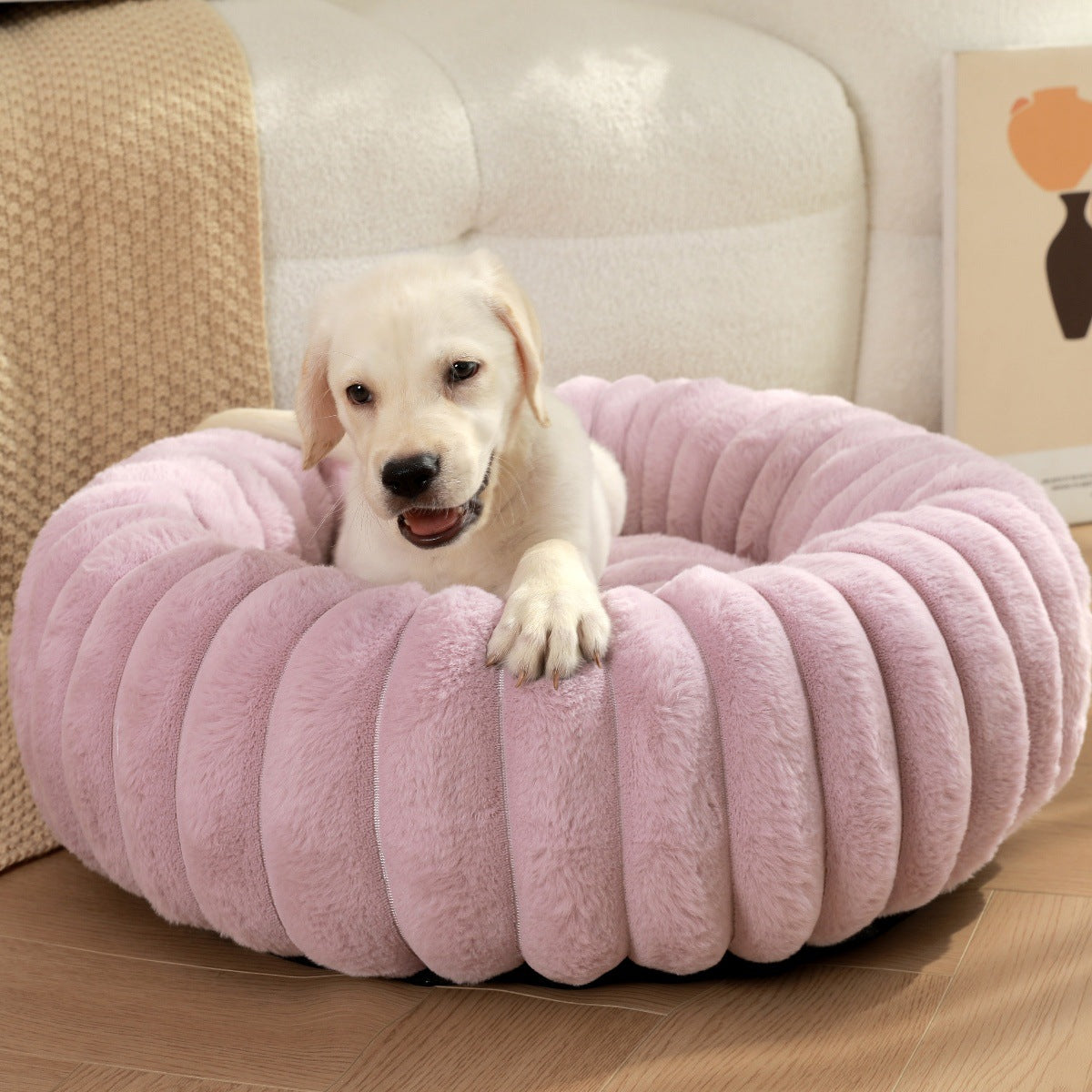 High Weight Plush Round Pet Nest Warm Winter Kennel Mat