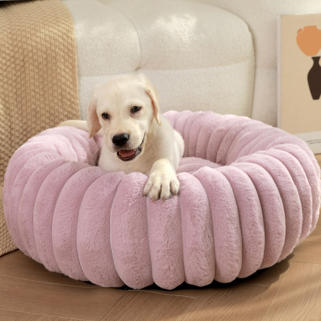 High Weight Plush Round Pet Nest Warm Winter Kennel Mat