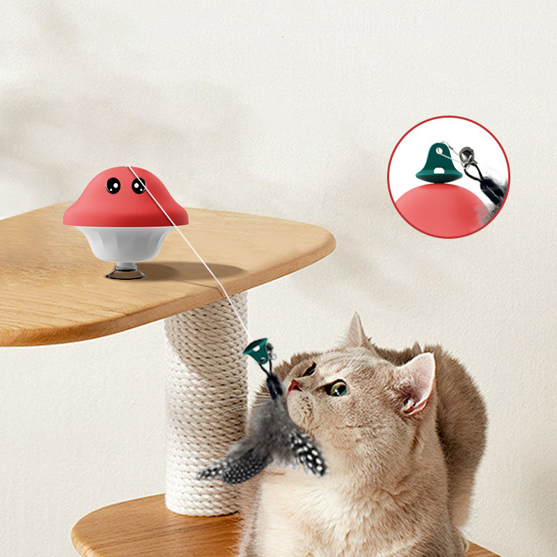 Pet Suction Cup Wand Retractable Interactive Exercise Toy