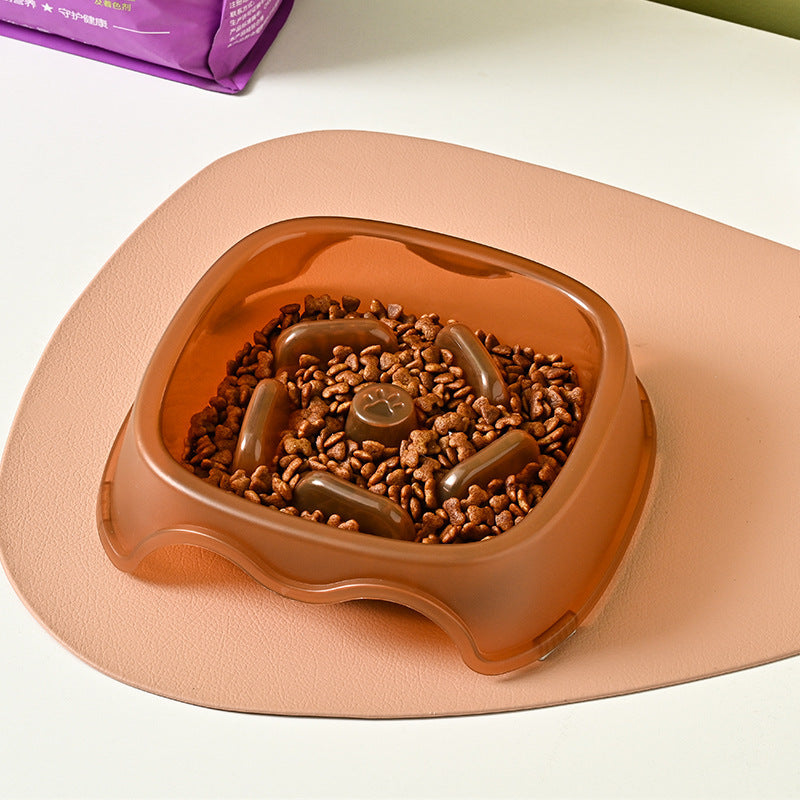 Pet Slow Feeding Anti Choking Water Bowl Plastic Feeder