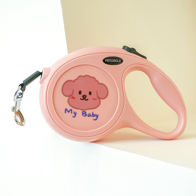 Pet Retractable Cartoon Leash Walking Control Rope