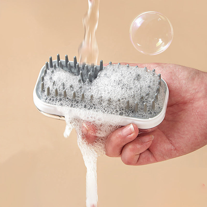 Pet Silicone Bath Massage Brush Cleaning Foam Grooming Tool