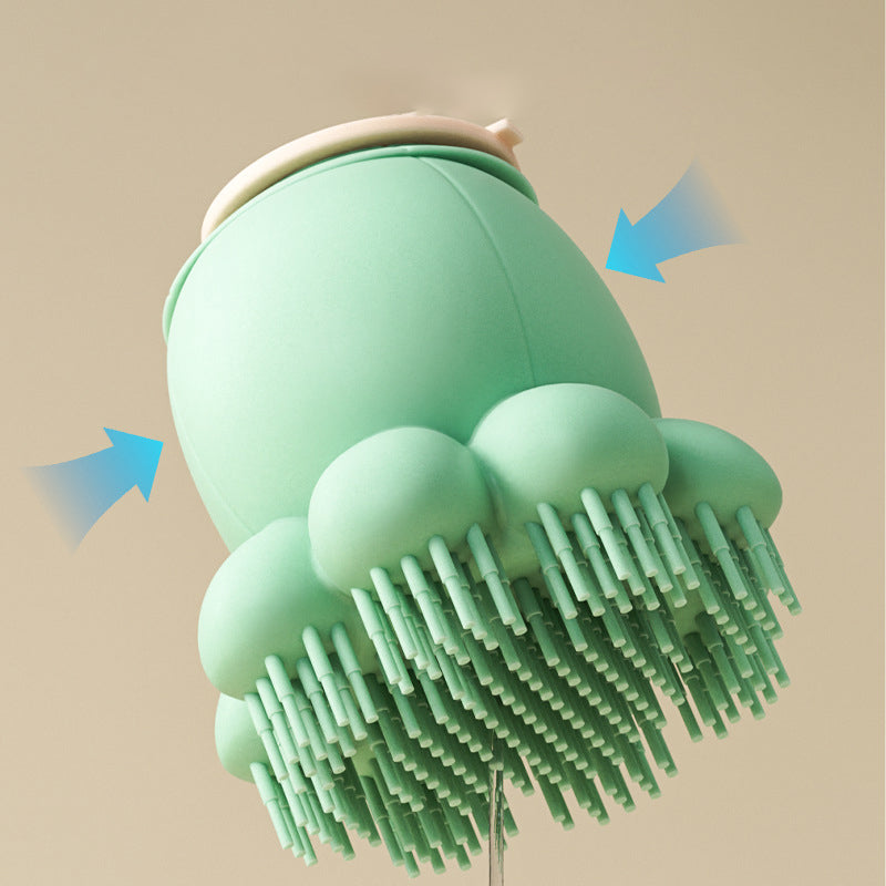 Pet Silicone Bath Brush Massage Cleaning Grooming Tool