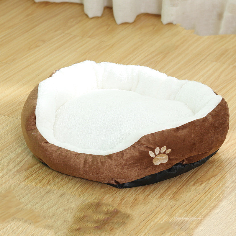 Removable Washable Round Pet Kennel Bed With Cushion