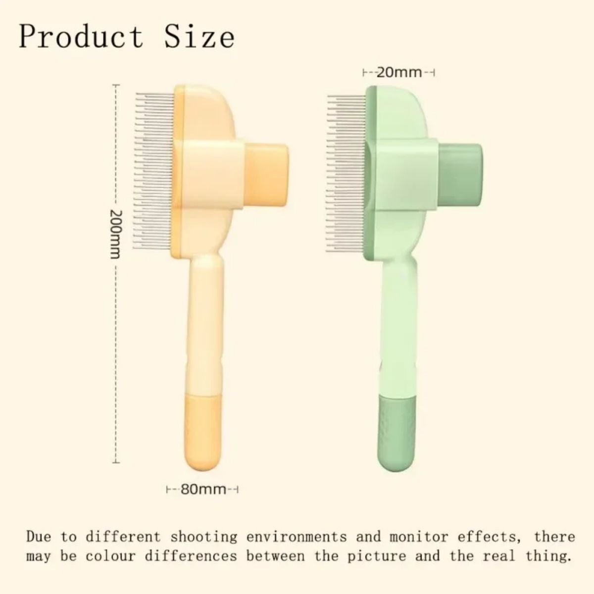 Pet Grooming Brush One Click Hair Removal Gentle Skin Care