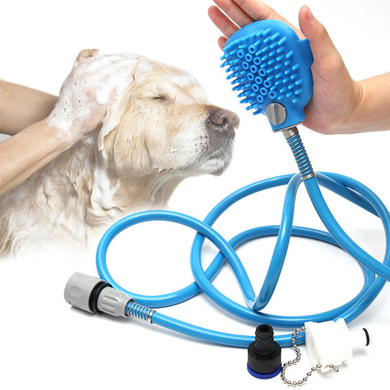 Pet Outdoor Bath Shower Cleaning Grooming Brush Tool