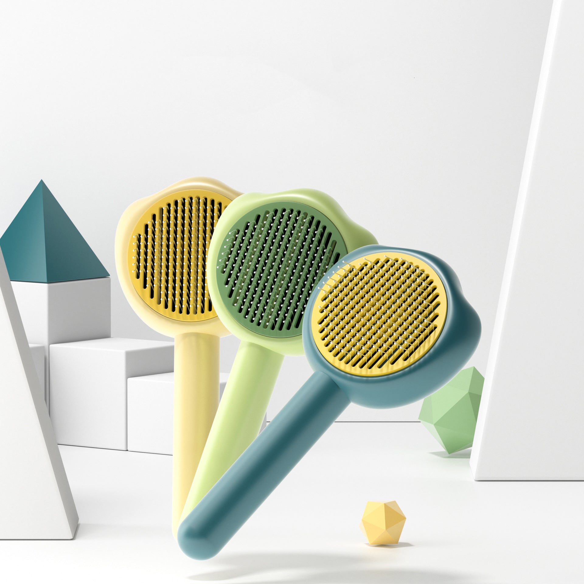 Pet Grooming Comb Hair Remover Self Cleaning Brush Kitten Care Tool